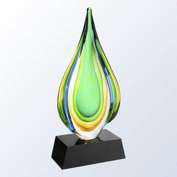 art glass, art glass crystal awards, custom crystal awards, custom awards, abstract awards, glass art